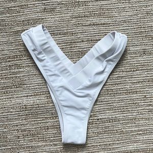 white extra cheeky swimsuit bottoms